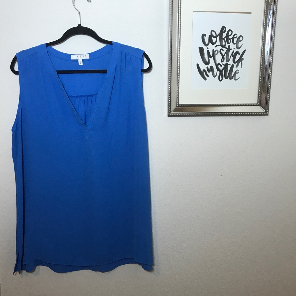 Nordstrom Blue Dressy Tank Top Size 1X